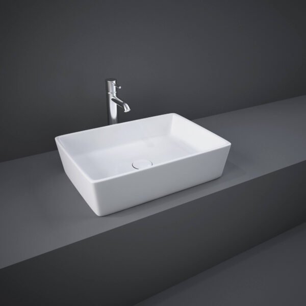 RAK Moon Rectangular Countertop Basin - 500mm Wide - Alpine White