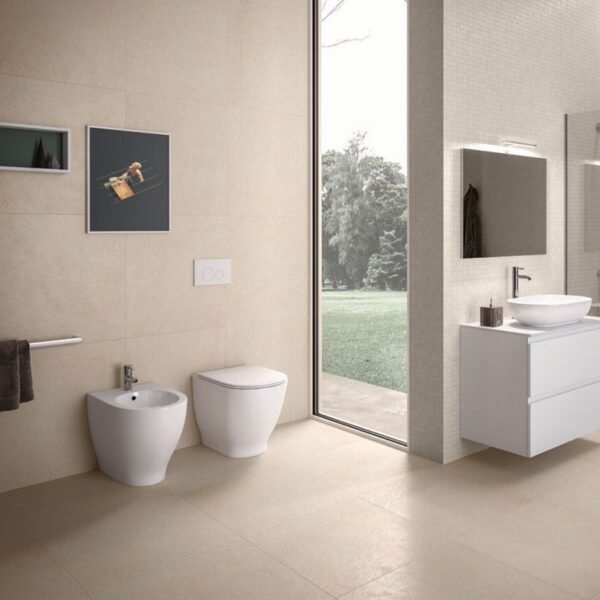 RAK Moon Back To Wall Bidet - Alpine White - Image 2