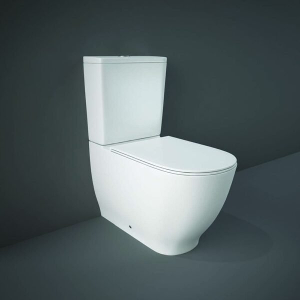 Rak Moon Back To Wall Close Coupled Toilet With Soft Close Seat - Alpine White