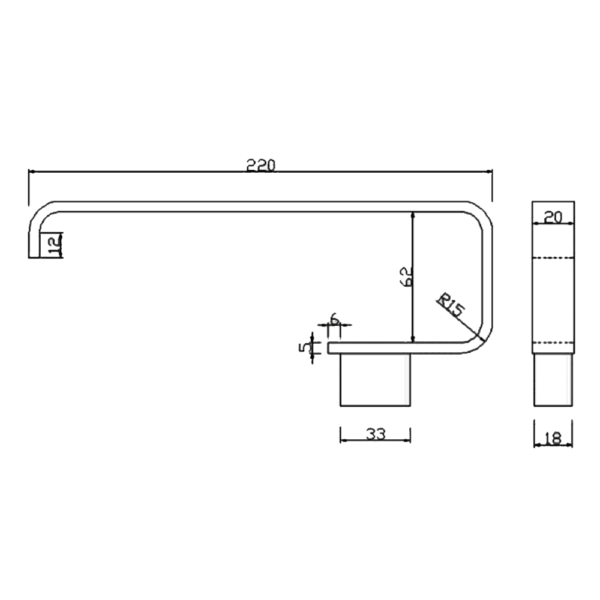 RAK Moon Towel Rail Holder - Image 2