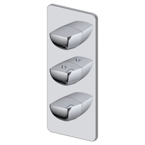 RAK Moon 3 Outlet Thermostatic Concealed Shower Valve - Chrome