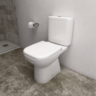 RAK Origin Open Back Close Coupled Toilet With Cistern And Seat - White - Image 3
