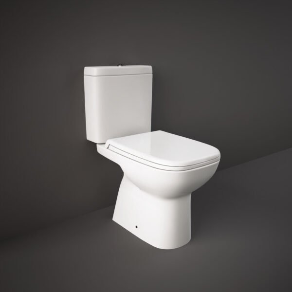 RAK Origin Open Back Close Coupled Toilet With Cistern And Seat - White