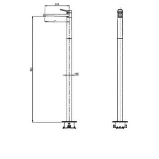 RAK Petit Round Freestanding Basin Mixer Tap - Image 2