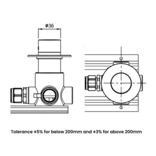 RAK Petit Round 1 Outlet Concealed Shower Valve - Image 2