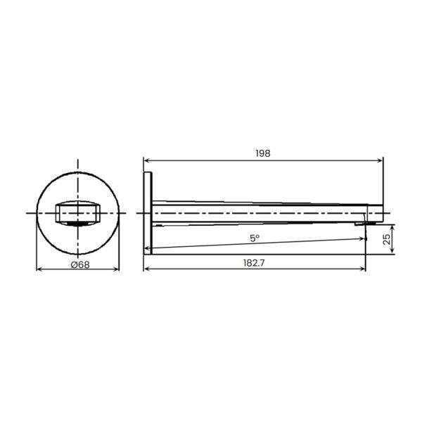 RAK Petit Round Bath Spout - Image 2