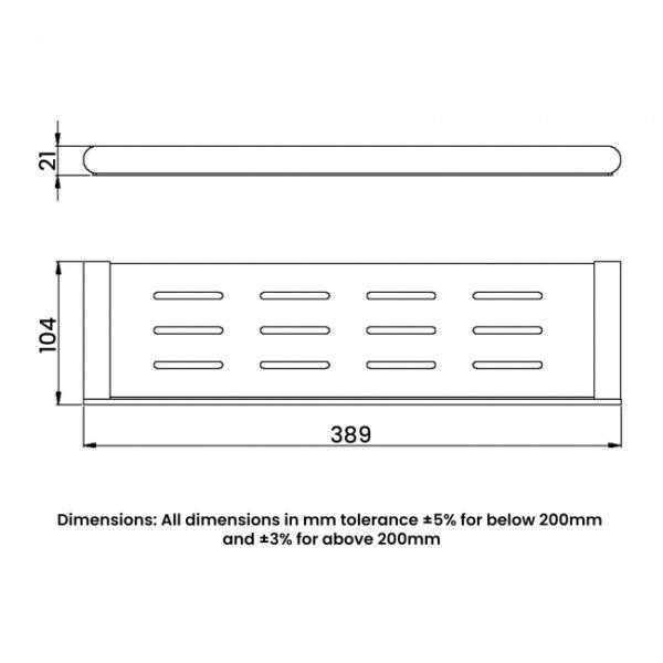 RAK Petit Round Bathroom Shelf - 389mm Wide - Image 2