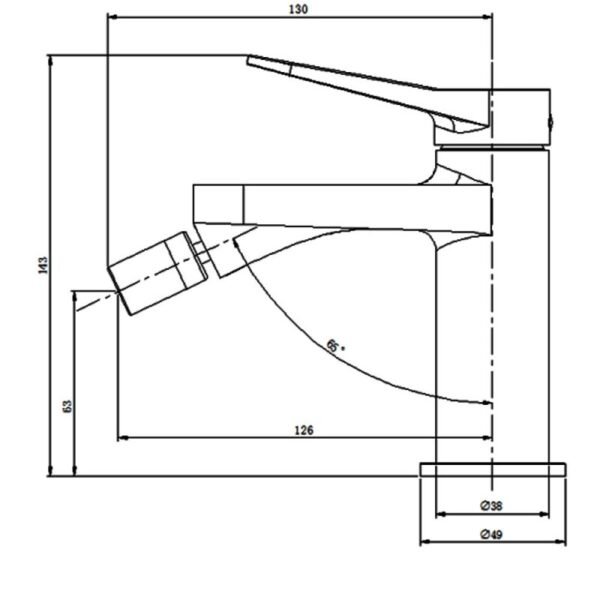 RAK Petit Round Bidet Mixer Tap - 1 TH - Image 2