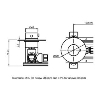RAK Petit Round 1 Outlet Thermostatic Concealed Shower Valve - Image 2