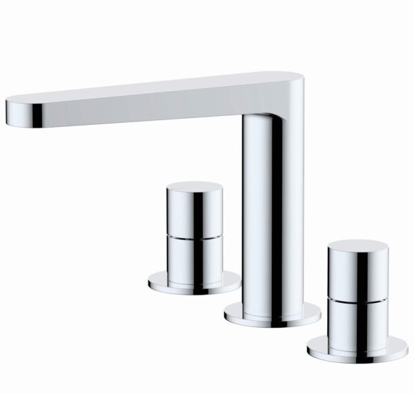 RAK Petit Round Deck Mounted Basin Mixer Tap - 3 TH