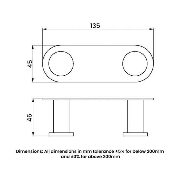 RAK Petit Round Double Robe Hook - Image 2