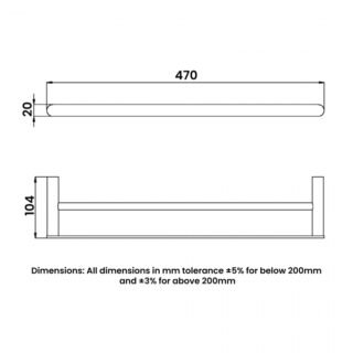 RAK Petit Round Double Towel Rail - Image 2