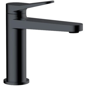 RAK Petit Round Standard Basin Mixer Tap – 1 TH - Matt Black
