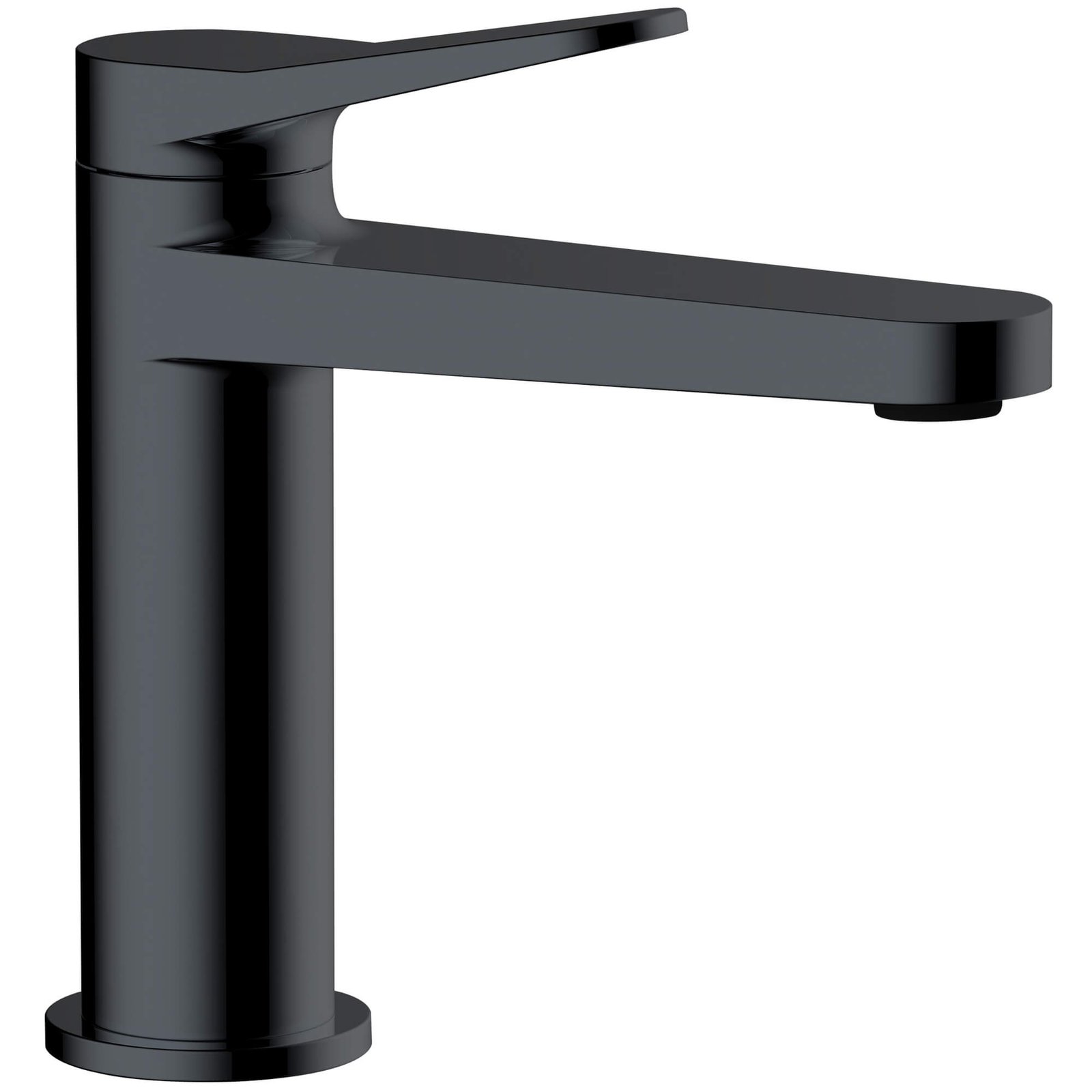 RAK Petit Round Standard Basin Mixer Tap – 1 TH - Matt Black