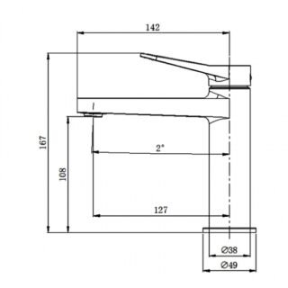 RAK Petit Round Standard Basin Mixer Tap - 1 TH - Image 3