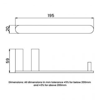 RAK Petit Round Toilet Roll Holder - 195mm Wide - Image 2