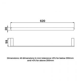 RAK Petit Round Single Towel Rail - Image 3