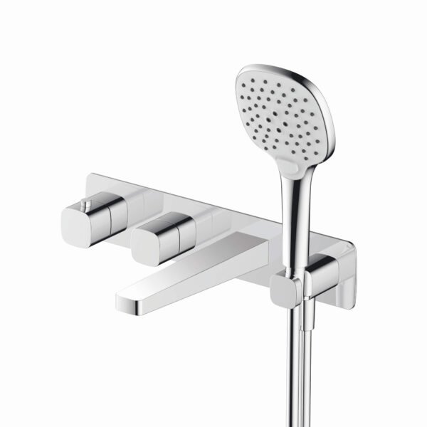 Rak Petit 2 Outlet Square Thermostatic Concealed Bath Shower Mixer