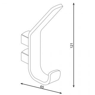RAK Petit Square Robe Hook - Image 2