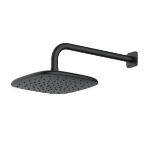 RAK Petit Square Shower Head And Arm - Matt Black
