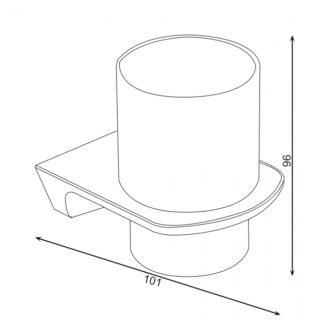 RAK Petit Square Single Tumbler and Holder - Image 2