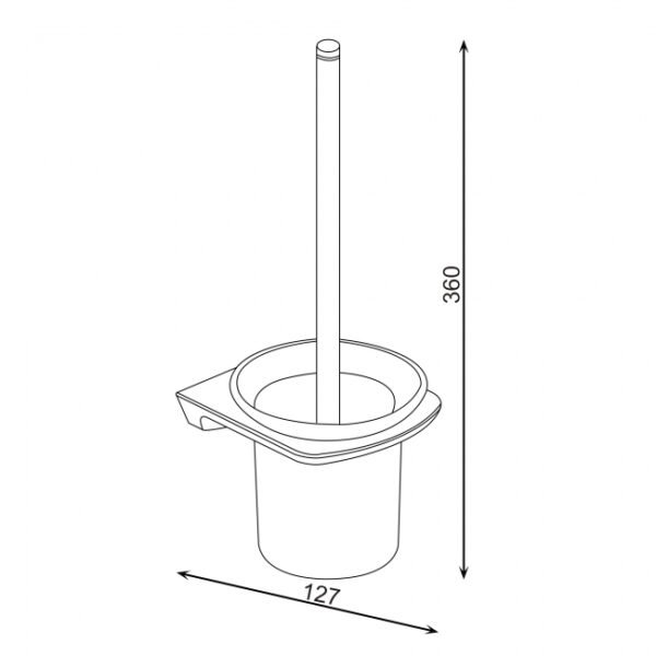 RAK Petit Square Toilet Brush Holder - Image 2
