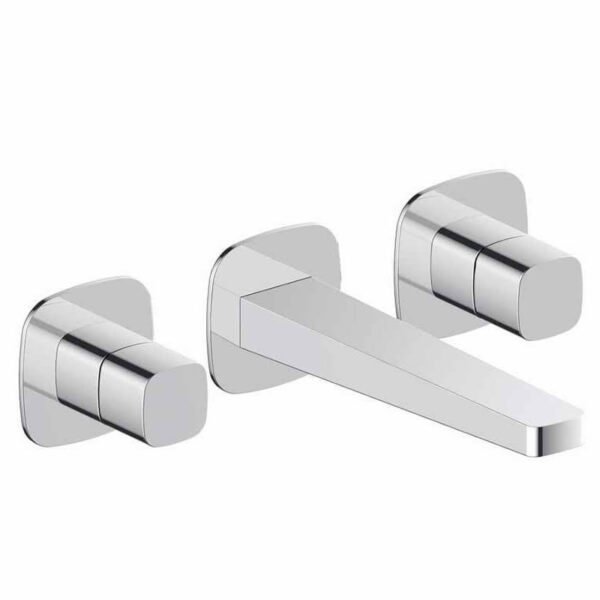 RAK Petit Square Wall Mounted Basin Mixer Tap - 3 TH