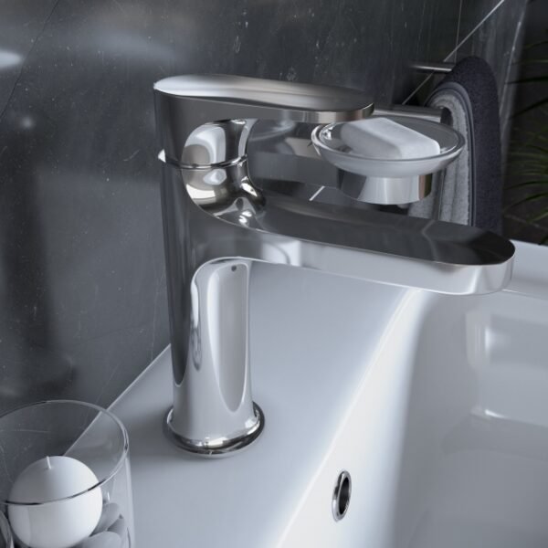 RAK Portofino Standard Basin Mixer Tap - 1 TH - Image 2