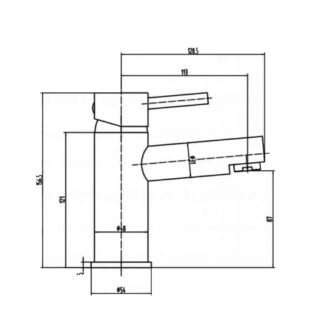 RAK Prima Mono Basin Mixer Tap With Waste - 1 TH - Chrome - Image 2