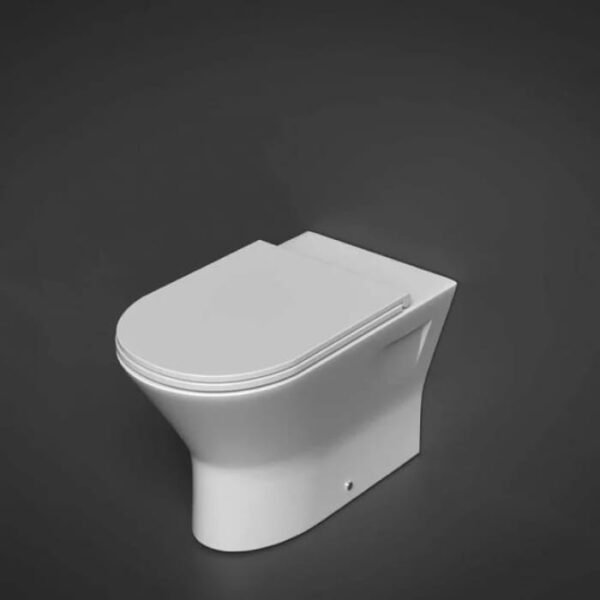 RAK Resort Comfort Height Back to Wall Rimless Toilet With Seat - White