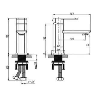 RAK Resort Mono Basin Mixer Tap - 1 TH - Chrome - Image 5