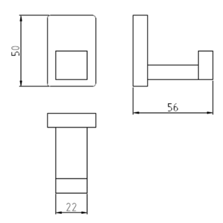 RAK Resort Robe Hook - Chrome - Image 2