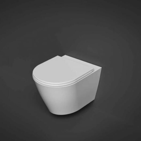 Rak Resort Rimless Wall Hung Toilet With Seat - White