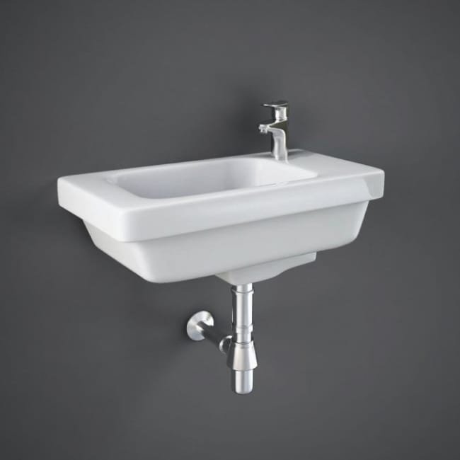 Rak Resort Wall Hung Cloakroom Basin - 450mm Wide - Alpine White