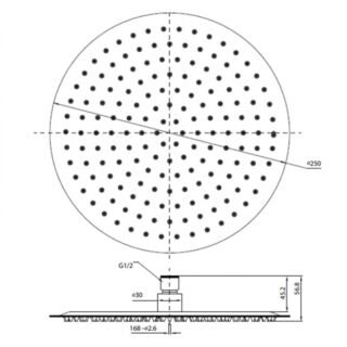 RAK Round Fixed Shower Head - ?300mm - Image 2