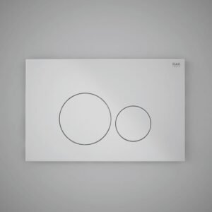 RAK Ecofix Round Push Button Dual Flush Plate - Gloss White