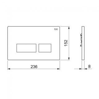 RAK Ecofix Rectangular Dual Flush Plate - Image 7