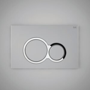 RAK Ecofix Round Push Button Dual Flush Plate - White