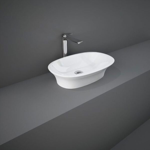 Rak Sensation countertop Basin - 600mm Wide - Alpine White - 1 TH