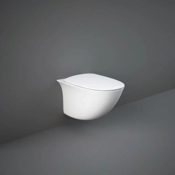 RAK Sensation Rimless Wall Hung Toilet With Soft Close Seat - Alpine White