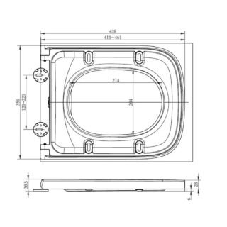 RAK Series 600 Soft Close Toilet Seat - White - Image 2