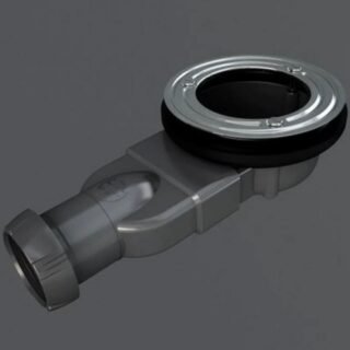 Rak Feeling Shower Tray Waste - Black - Image 2