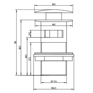 RAK Deluxe Slotted Click Clack Basin Waste - Chrome - Image 2