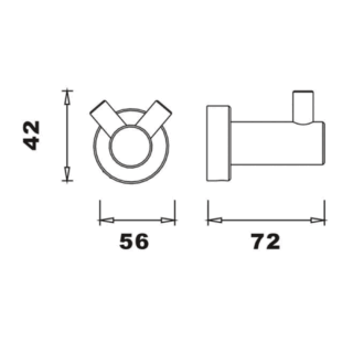 RAK Sphere Robe Hook - Chrome - Image 2