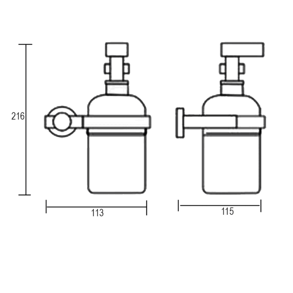 RAK Sphere Soap Dispenser - Chrome - Image 2