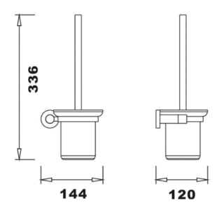 RAK Sphere Toilet Brush And Holder - Chrome - Image 2