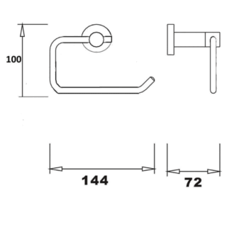 RAK Sphere Toilet Roll Holder - Chrome - Image 2