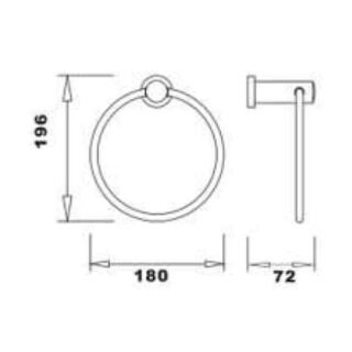 RAK Sphere Towel Ring - Chrome - Image 2