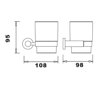 RAK Sphere Tumbler And Holder - Chrome - Image 2