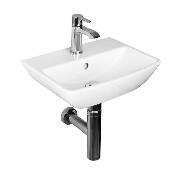 Rak Summit Wall Hung Basin - 400mm Wide - White - 1 TH